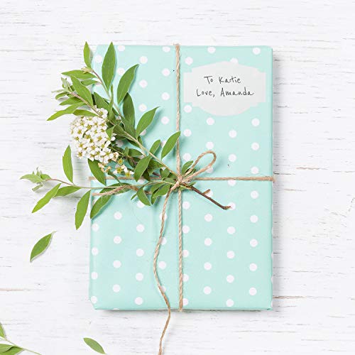 White Matte Holiday Gift Tag 2" X 3" Present Stickers / 100 Christmas Gift Tags #TOP4