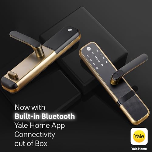 Image of Yale Zuri Smart Door Lock | Fingerprint, PIN, RFID, Manual Key | Bluetooth Digital Smart Lock with Yale Home App Access | 3 Year Warranty | Antique Bronze