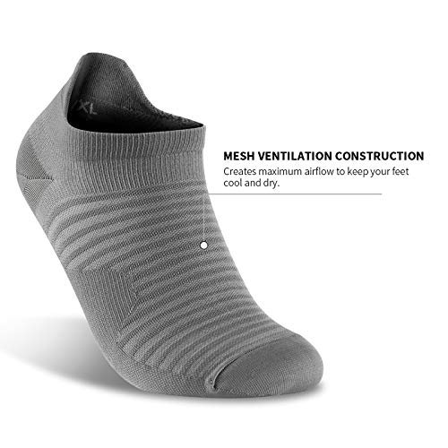 Image of Ankle Compression Socks Men & Women with Arch Support for Running 6 Pairs | Low Cut Ankle Socks with Tab, Breathable Socks for Walking, Gym, Yoga, Cycling, Travel, or Everyday Wear