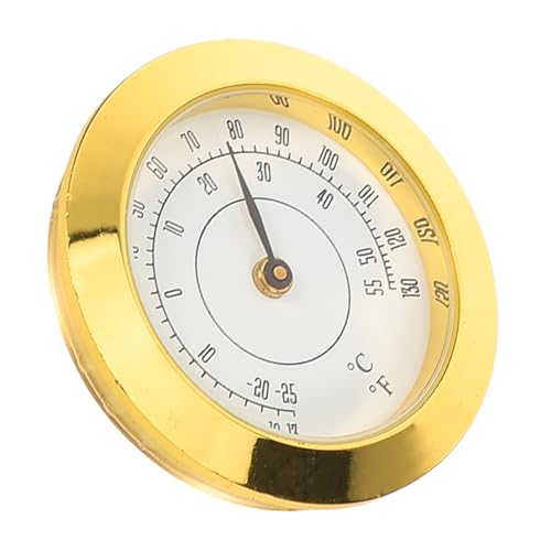 COLLBATH Thermomètre Miniature Métal à Encastrer Pour Boîte à Cigares Et Guitare Jauge De Température Précise Et Portable Pour Surveillance Polyvalente