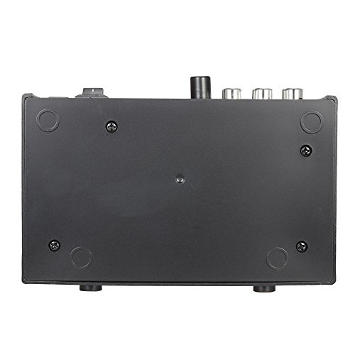 KKmoon Karaoke Som Portátil de Som Estéreo Mixer Eco Dual Entradas de Microfone Com Cabo RCA Adaptad