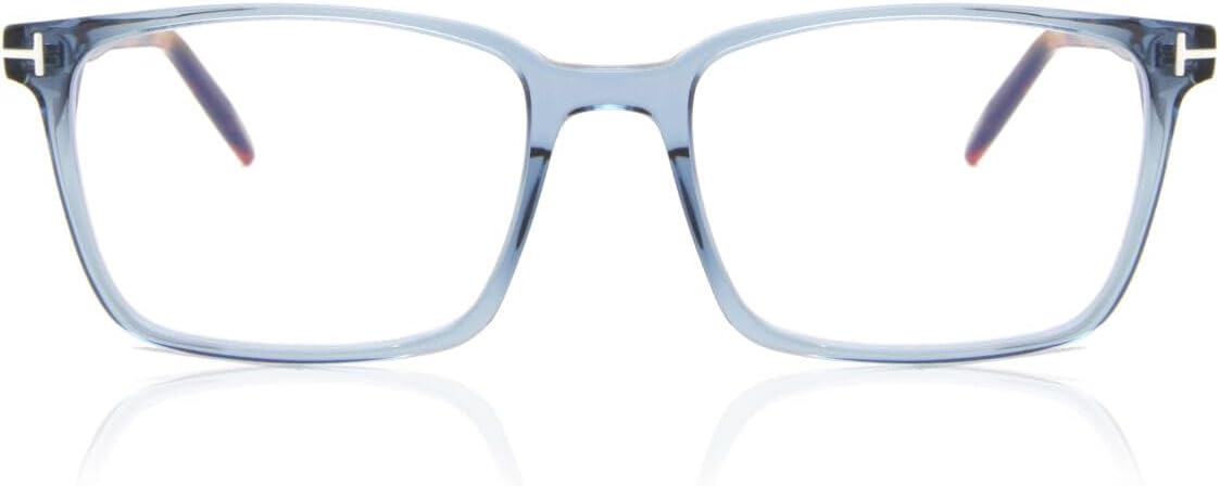Eyeglasses Tom Ford FT 5802 -B 090 Shiny Tranparent Blue, Classic Havana,"t" Lo