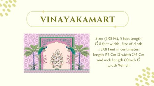 Image of Traditional Backdrop Decoration | Traditional Peacock Pichwai Background Decoration Cloth 5x8 Feet | varamahalakshmi Pooja Background