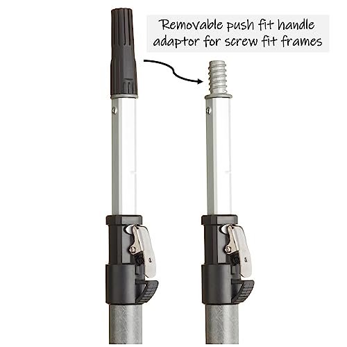 ProDec Advance 1,2–2,4 m Super Lock Elite Hochleistungs-Verlängerungsstange aus Fiberglas und Aluminium für Farbrollenrahmen, bietet größere Reichweite, kompatibel mit Schraub- und Steckrahmen