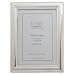 Eccolo World Traveler Smooth Beaded Silver Plated Frame, Holds a 5 x 7-Inch Photo