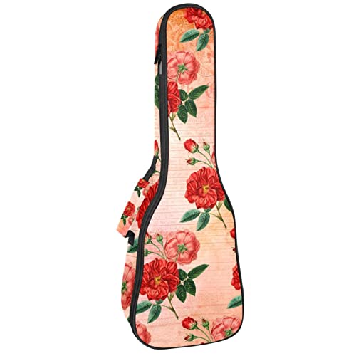 Ukulélé de concert sac à dos robuste à fleurs pour jouer au parc