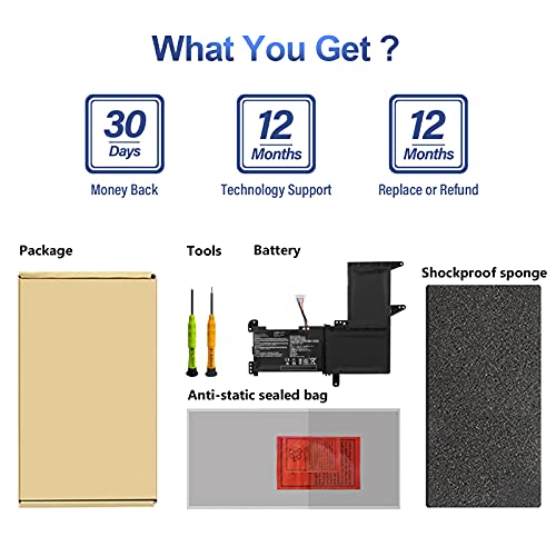 Antiee B31N1637 C31N1637 Laptop Battery Replacement For Asus Vivobook X510 X510U X510Uq X510Ua X510Uar X510Uf S15 S510U S510Uf S510Uq S510Un S510Ur S510Ua F510 F510U F510Ua F510Uq F510Qa #TOP6