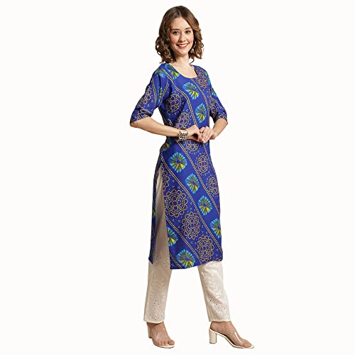 Image of Pinkmint Women's Crepe Digital Printed Straight Kurta