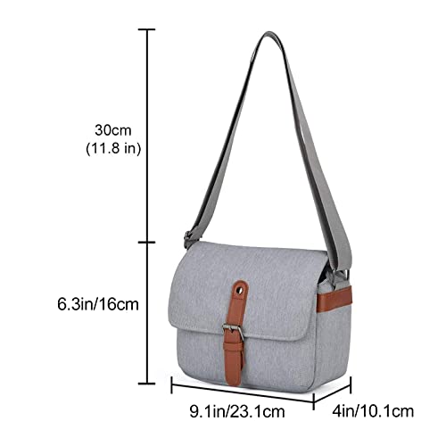 Caden Compact Camera Shoulder Bag Case Compatible For Nikon, Canon, Sony Slr/Dslr Mirrorless Cameras And Lenses Waterproof Gray #TOP4