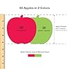 60 Pieces Apple Cutouts for Crafts and Classroom Decor, Red and Green Paper Shapes for Fall Projects, Back to School Displays, Bulletin Boards, Double Sided Cardstock, Made in USA #2