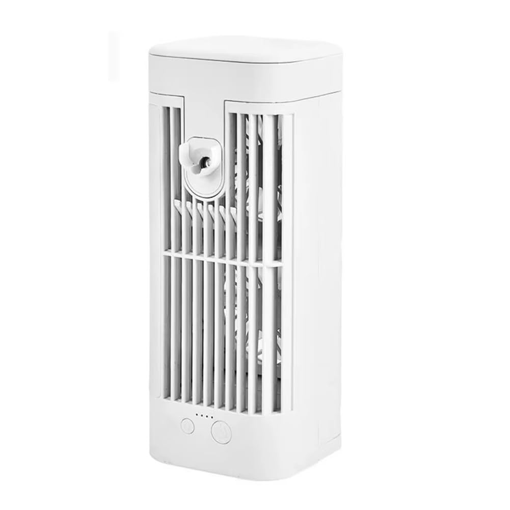 CTRLZS USB Portable Fan Air Cooler 1200mAh Desktop Atomizing Air Conditioner Room Humidifier with Light Long Time for Student