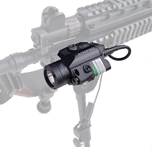Aimpro Green Laser Sight With 220 Lumen Led Flashlight Combo For Handgun Or Rifle #TOP3