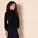Amazon Essentials Women's Pull-Over Cotton Sweaters, Funnel-Neck, Available in Plus Size, Black, Large
