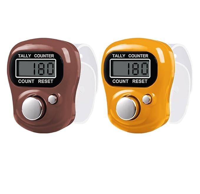crispy Multiuse Mini Hand Tally Finger Ring Counting Device, Jap Counting Device for Mantra Jaap Digital Head Electronic Tally Counter 5 Digit Counter Pack of 2 (Color May Vary)-image-4