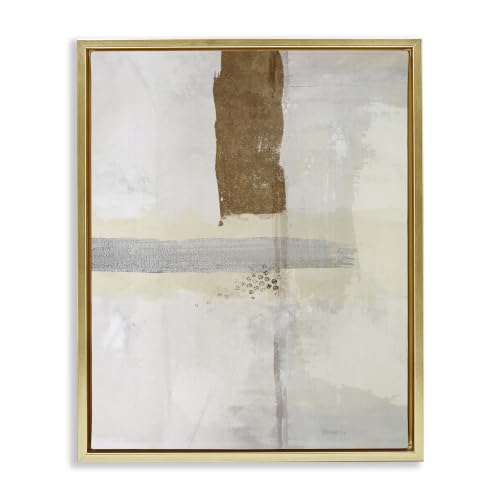 Contemporary Brushed Geometric, 16 x 20 Inch Canvas in Floater Frame