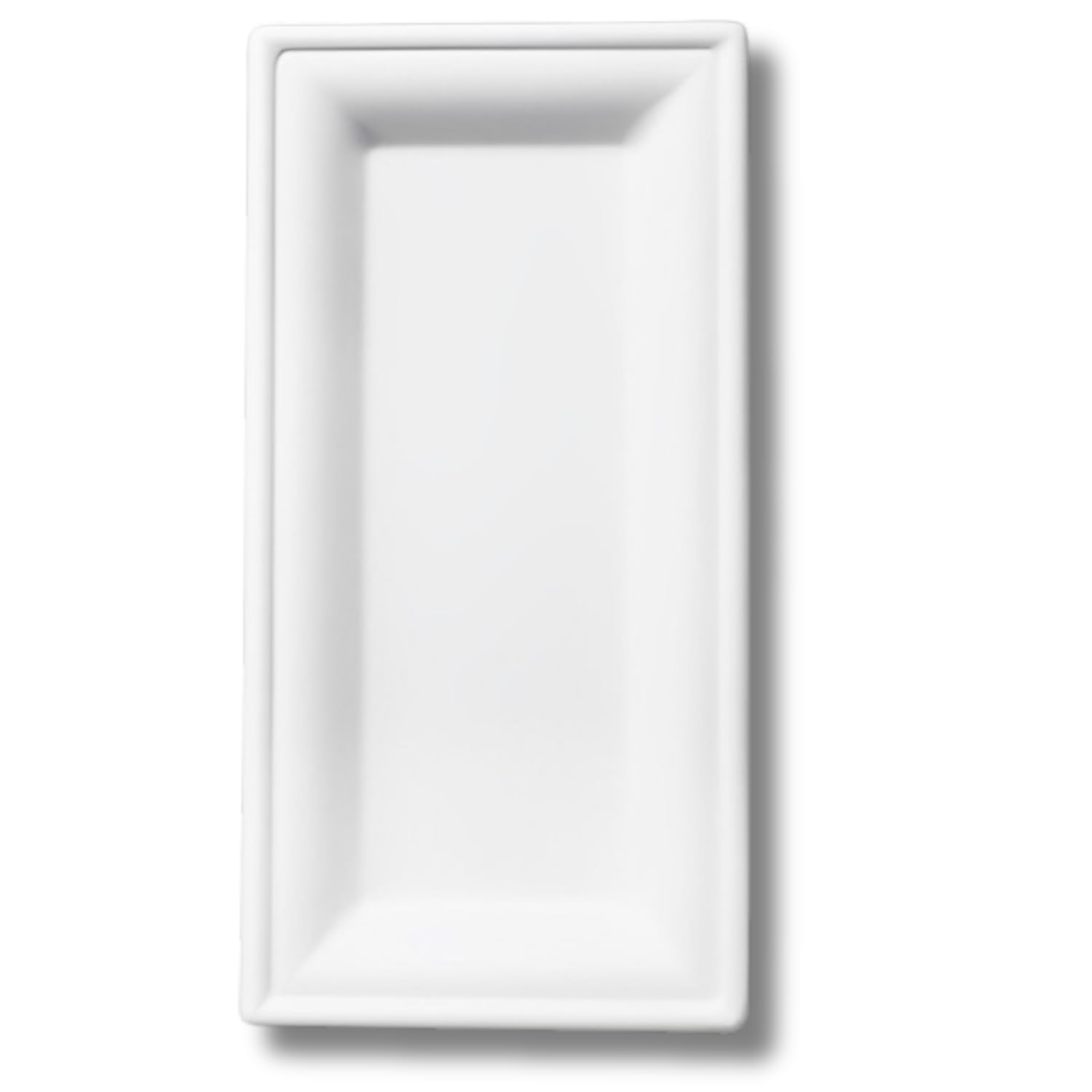 200 Piatti piani RETTANGOLARI bianchi carta bagassa 26x13 CM usa e getta monouso piatto polpa di cellulosa biodegradabili compostabili riciclabili bio bianco canna da zucchero