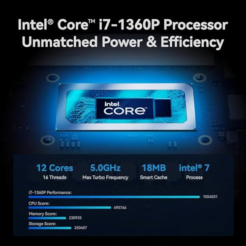 Image of Khadas Mind 1 Mini PC, Intel Core i7-1360P 5.0GHz Micro Desktop Computer with 5.55Wh Standby Battery, 32GB LPDDR5, 1TB PCIe 4.0 SSD, WiFi 6E, BT5.3, Portable Computer for Business Home Office