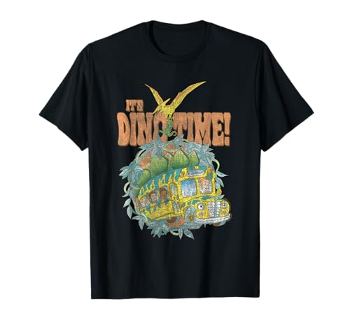 Magic School Bus It's Dino Time Pterodactyl Retro Cartoon T-Shirt