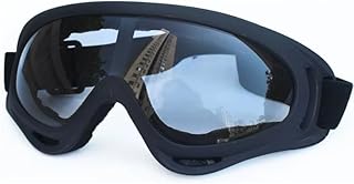 Motorcycle Dirt Sand Protection Windshield Goggles for Off-Road Motorcycle (Medium - Dark Blue Frame - Light Black Lens) - KaberTrade