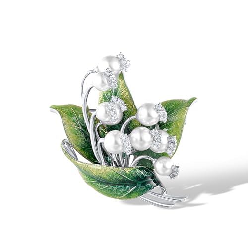 Image of Santuzza 925 Sterling Silver Enamel Brooch Pin for Women