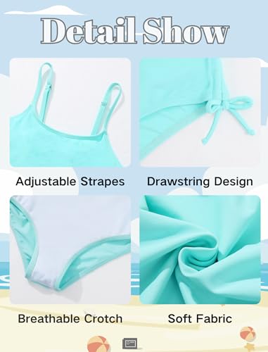 Image of Weixinbuy Girl's One Piece Swimsuits with Mesh Skirt Bathing Suits Swimwear with Cover Up for Girls 9-16 Years