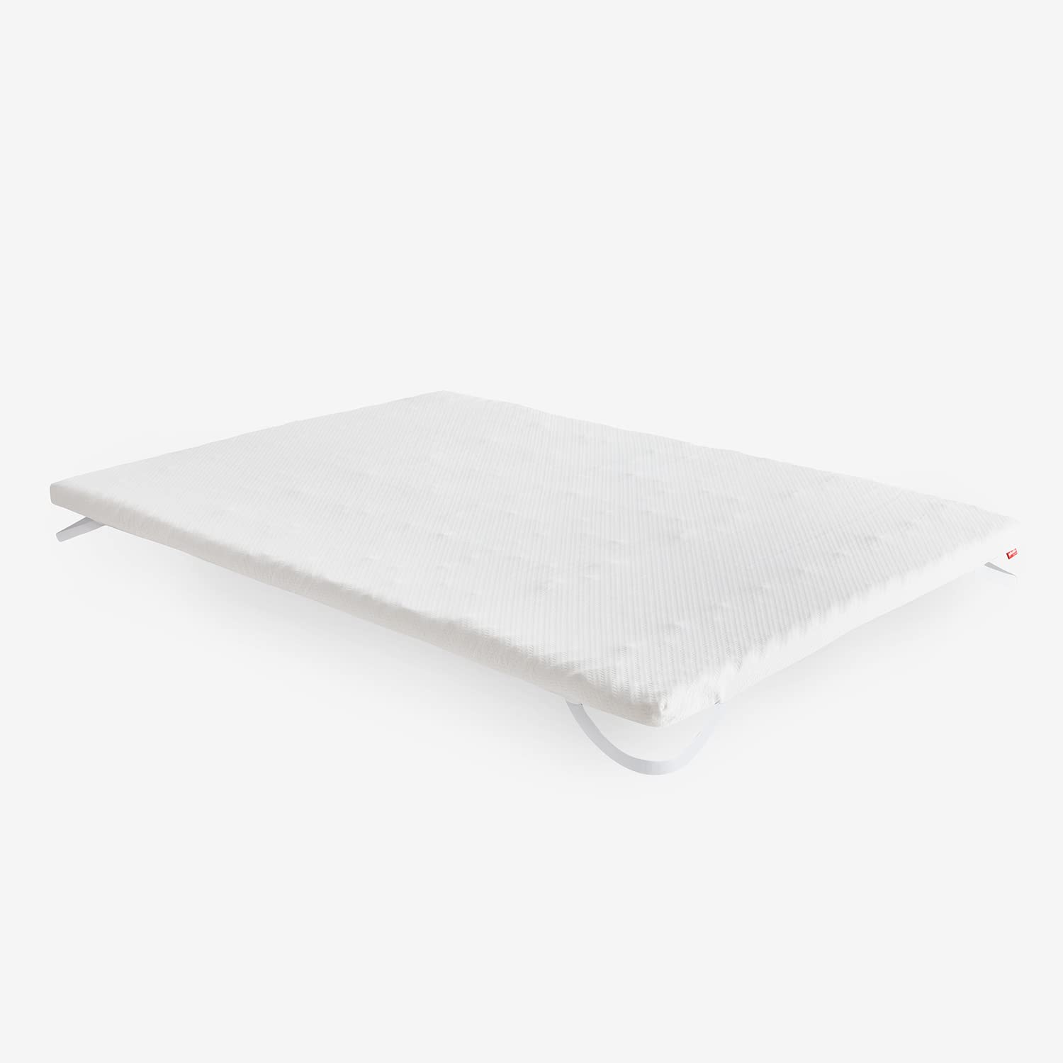PIKOLIN - Topper Matrimoniale alla francese 140x190 cm in Memory Foam Alto 7 cm | Coprimaterasso Ergonomico e Traspirante | Lavabile in Tessuto Jacquard | Certificato Oeko-Tex. Modello Sendai