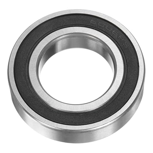sourcing map 6006 2RS Deep Groove Ball Bearings, 30x55x13mm Chrome Steel Double Rubber Seal Bearing for Electric Motor, Home Appliances, Garden Machinery, (ABEC5)