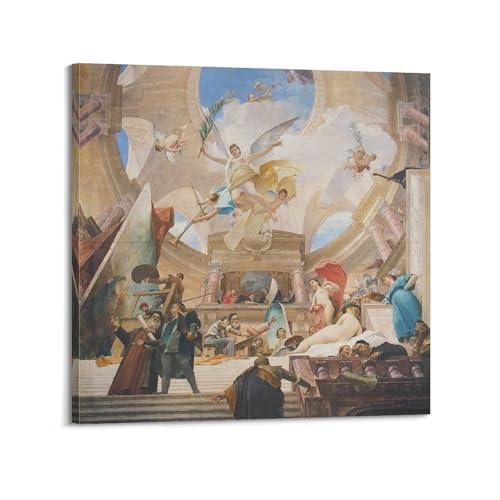 Impression sur toile Apotheosis of The Renaissance Mihály Munkácsy décoration murale 50x50cm