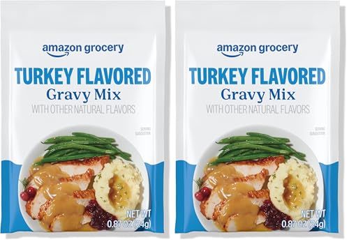 Image of Amazon Brand - Happy Belly Turkey Flavored Gravy Mix, 0.87 ounce (Pack of 2)