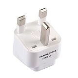 UK Travel Adapter for Type G Plug - Works with Electrical Outlets in United Kingdom, Hong Kong, Ireland, Great Britain, Scotland, England, London, Dublin & More – 1 Pack