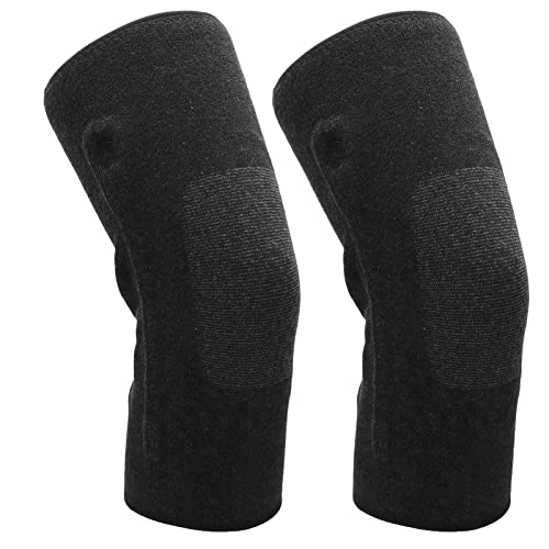 Sports Knee Braces Graphene Winter Warm Protective Avoid Slip Heating Knee Compression Sleeve with Spring and Silicone Hoop (M), Sports Knee Braces Graphene Winter Warm ProtectiveKnee