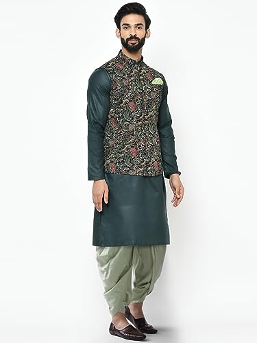 Men's Kurta Jacket Set - Traditional Indian Ethnic Wear for Men - Ideal for Weddings, Festivals & Celebrations3