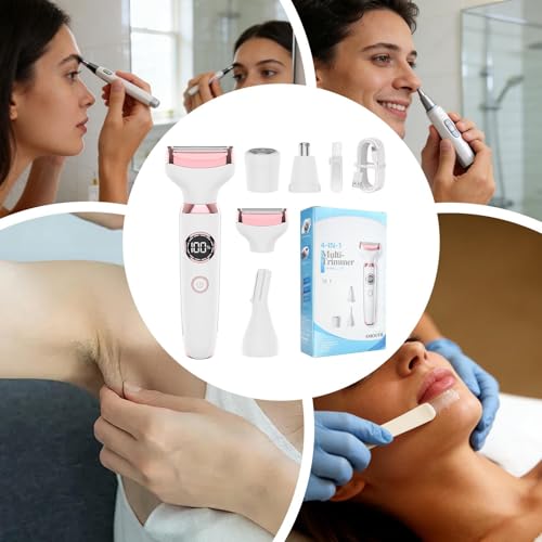 Qiwieod Maquinilla de Afeitar Eléctrica, Herramienta de Carga Rápida y Desmontable, Recortador Corporal Femenino, para Afeitado de Belleza y Viaje Damas Niñas Cabello Facial Bikini Cuerpo Piel - imagen 4