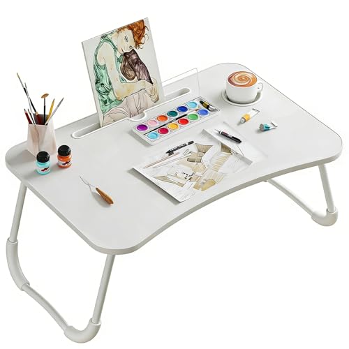 DECODEKO Bandeja para Cama Plegable, Mesa Cama Ordenador, 50x30x23cm