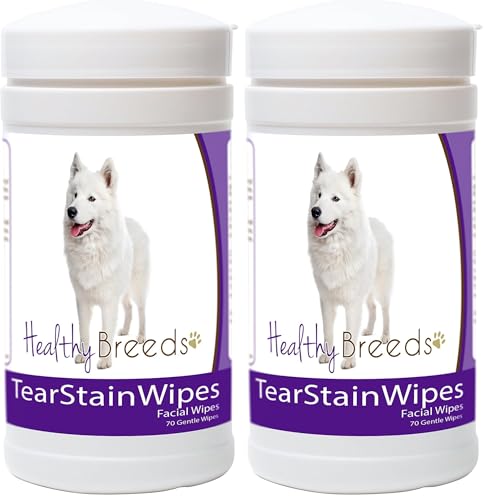 Image of Healthy Breeds Samoyed Tear Stain Wipes 70 Count (Pack of 2)