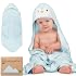 KeaBabies Hooded Baby Towel for Newborn - Viscose Derived from Bamboo Large Baby Bath Towels with Hood for Boys, Girls, Toddler, Extra Absorbent & Soft Newborn Bath Essentials (Penguin, Regular)