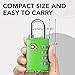 Desired Tools TSA Locks for Luggage, 2-Pc Durable Steel Padlock, Keyless Easy to Read 4-Digit Combination Lock for Backpacks, Travel Suitcases, Toolbox, Filing Cabinets, Baggage & Gym Locker, Green