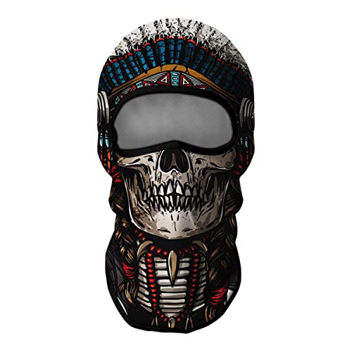 Image of Skull Full ski Mask, 3D Balaclava, UV Sun Protection,Motorcycle /Ski /Scarf /Cycling /Fishing for Men