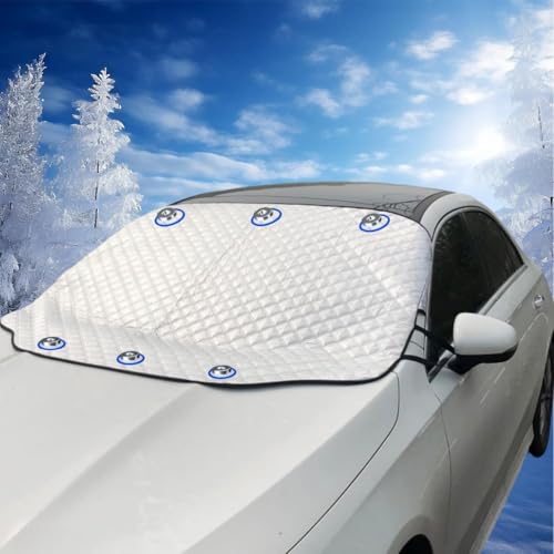 CaiTang Copertura per Parabrezza per Auto, 6 Magneti, Protezione Antighiaccio, Adatta la Maggior Parte Dei Veicoli, Ripiegabile, 195 * 126cm