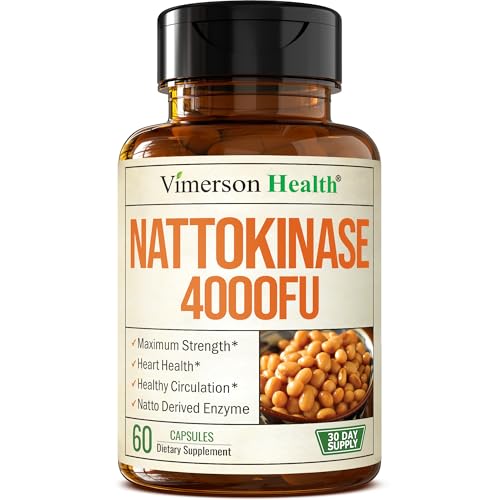 Nattokinase Heart Health Supplement – 4000 FU Vegan 60 Capsules