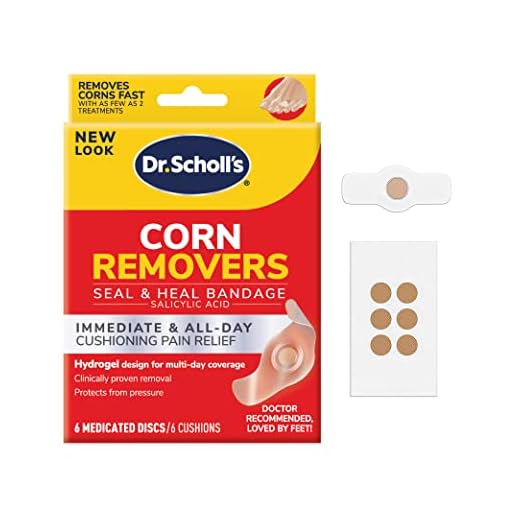 Dr. Scholl's Corn Remover With Duragel Technology, Removes Corns Fast And Provides Cushioning Protection Against Shoe Pressure And Friction For All-Day Pain Relief (Packaging May Vary), 6 Count