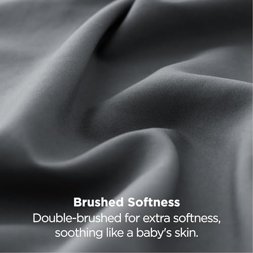Image of Bedsure Pillow Cases Queen Set of 2 - Dark Grey Double Brushed Microfiber Pillowcases 2 Pack, Super Soft Cooling Pillow Case Covers with Envelope Closure for Kids, Wrinkle, Fade Resistant, 20 inchx30 inch