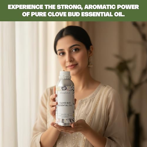 Image of VedaOils Clove Essential Oil 100ml | 100% Pure, Natural & Undiluted Clove Oil for Teeth Pain, Skin, Hair, Pimples, Acne, T-Zone & Underarm | High Potency Premium Therapeutic