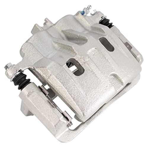 Image of TRQ Front Brake Caliper Set Zinc Coated Brackets Hardware Compatible with 2003-2006 Acura MDX
