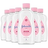 Johnson's Baby Oil, Pure Mineral Oil to Prevent Moisture Loss, Original 14 fl. oz (Packaging May Vary)(Pack of 6)
