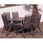 ALEOS Trinidad Gartengarnitur Aluminium Teak Anthrazit
