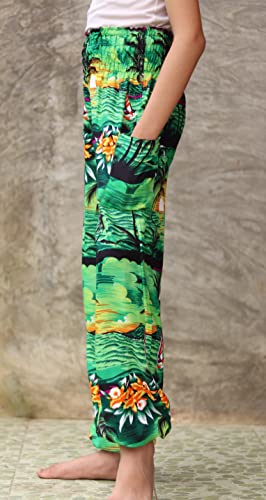 Image of Full Funk Rayon Smock Waist Child Lounging Comfortable Elephant Aladdin Pants