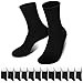 Produktbild SmartQian Premium 12 Paar Business Socken Herren Damen gekämmte Baumwolle Socken Schwarz für Casual Sportsocken Komfort-Bund Unisex(43-46,Schwarz×12)