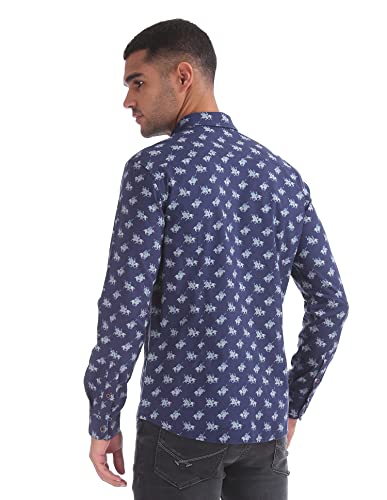 Image of U.S. POLO ASSN. Men's Printed Slim fit Casual Shirt