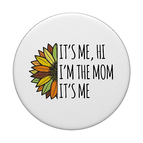 It's Me Hi I'm The Mom It's Me Funny Moms Mothers Mother PopSockets Swappable PopGrip, Black - Image 3